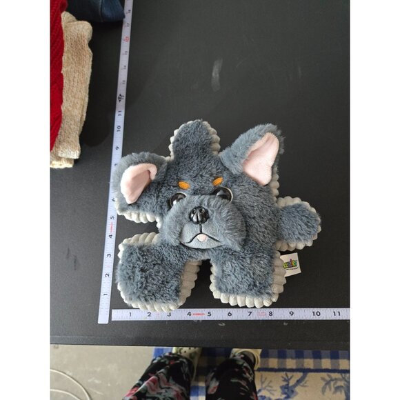 2024 Pluzzles Gray Dog Plush Stuffed Animal Puzzle Piece Yoonique - Picture 7 of 8
